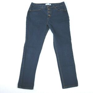 NOBO Jeans Womens 13 - 30x26 Skinny Stretch Capri Dark Wash Button Fly